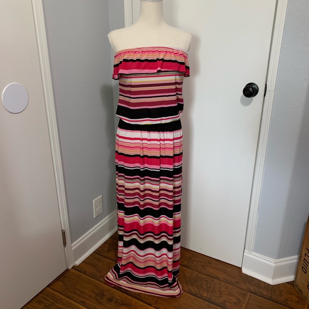 No Strings Attached Strapless Maxi Dress